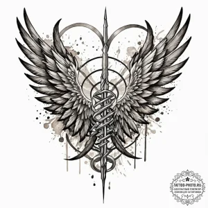 A neo-traditional tattoo of the survey corps... - эскиз тату (№1752675384_0, 16.07.2025 14:16) — tattoo-photo.ru
