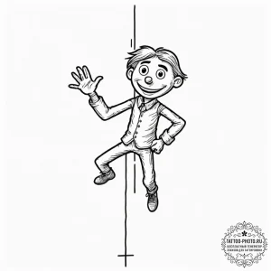 Puppeteer, artistic tattoo sketch, on a clean... - эскиз тату (№1752677540_0, 16.07.2025 14:52) — tattoo-photo.ru
