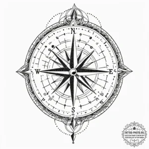 Tattoo sketch two parts of a simple compass t... - эскиз тату (№1752685727_0, 16.07.2025 17:08) — tattoo-photo.ru