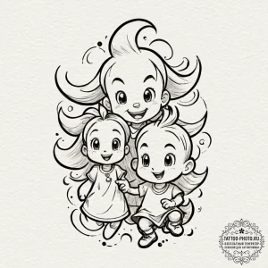Tattoo design a favorite cartoon character fr... - эскиз тату (№1752685809_0, 16.07.2025 17:10) — tattoo-photo.ru