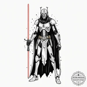 34. trash polka sketch of general grievous wi... - эскиз тату (№1752689159_0, 16.07.2025 18:05) — tattoo-photo.ru