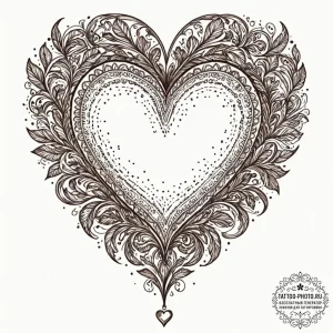 Tattoo design a stylized pixelated heart brea... - эскиз тату (№1752690380_0, 16.07.2025 18:26) — tattoo-photo.ru