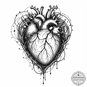 Tattoo design a digital representation of a b... - эскиз тату (№1752690953_0, 16.07.2025 18:35) — tattoo-photo.ru
