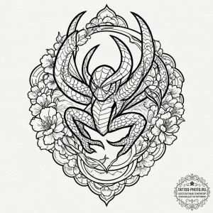 A minimalist tattoo of the spider-man logo fr... - эскиз тату (№1752692817_0, 16.07.2025 19:06) — tattoo-photo.ru