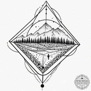 Tattoo design a surveyor's transit, symbolizi... - эскиз тату (№1752695062_0, 16.07.2025 19:44) — tattoo-photo.ru
