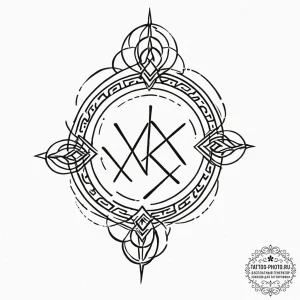 55. tattoo design: a sequence of runes formin... - эскиз тату (№1752695468_0, 16.07.2025 19:51) — tattoo-photo.ru