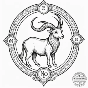 Tattoo design a zodiac animal with a single,... - эскиз тату (№1752696027_0, 16.07.2025 20:00) — tattoo-photo.ru
