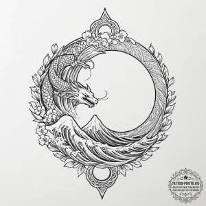 Tattoo design a starlit night sky, with a sin... - эскиз тату (№1752702987_0, 16.07.2025 21:56) — tattoo-photo.ru