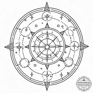 Tattoo sketch a zodiac constellation outlined... - эскиз тату (№1752704163_0, 16.07.2025 22:16) — tattoo-photo.ru