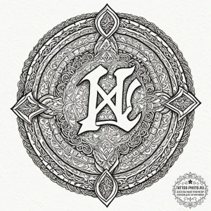 46. tattoo sketch: a single, powerful slavic... - эскиз тату (№1752704633_0, 16.07.2025 22:23) — tattoo-photo.ru