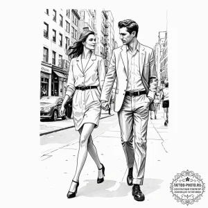 A candid street style photo of a fashionable... - эскиз тату (№1752704711_0, 16.07.2025 22:25) — tattoo-photo.ru