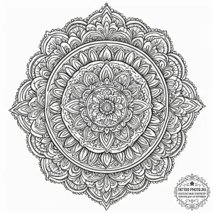 Mandala, tattoo line art, ornamental tattoo,... - эскиз тату (№1752705811_0, 16.07.2025 22:43) — tattoo-photo.ru