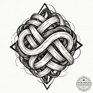 Tattoo sketch a strong, defensive knot or int... - эскиз тату (№1752709509_0, 16.07.2025 23:45) — tattoo-photo.ru