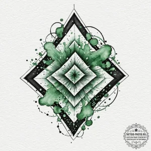 Tattoo sketch: abstract watercolor splashes o... - эскиз тату (№1752709664_0, 16.07.2025 23:47) — tattoo-photo.ru