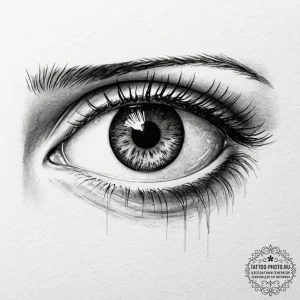Tattoo sketch a powerful, unblinking eye, sym... - эскиз тату (№1752710681_0, 17.07.2025 00:04) — tattoo-photo.ru