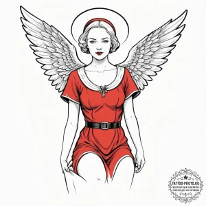 A graphic novel style portrait of the main ch... - эскиз тату (№1752712005_0, 17.07.2025 00:26) — tattoo-photo.ru