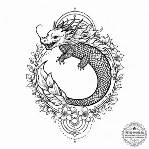 Tattoo sketch a zodiac animal's silhouette fi... - эскиз тату (№1752712472_0, 17.07.2025 00:34) — tattoo-photo.ru
