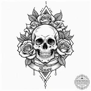 A sketch of the business card with the "silia... - эскиз тату (№1752717426_0, 17.07.2025 01:57) — tattoo-photo.ru