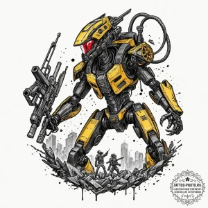 Trash polka sketch of ripley in the power loa... - эскиз тату (№1752719546_0, 17.07.2025 02:32) — tattoo-photo.ru