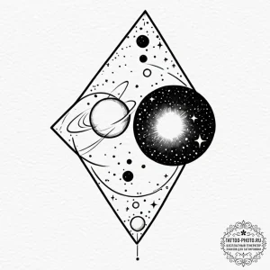 Tattoo design a cosmic nebula in watercolor,... - эскиз тату (№1752719706_0, 17.07.2025 02:35) — tattoo-photo.ru