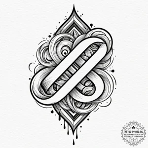 Tattoo design an abstract "game save" symbol... - эскиз тату (№1752720343_0, 17.07.2025 02:45) — tattoo-photo.ru
