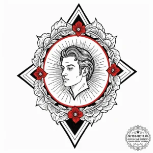 Narcissus, tattoo flash sheet design, black a... - эскиз тату (№1752720662_0, 17.07.2025 02:51) — tattoo-photo.ru