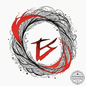 141. tattoo sketch: the rune "potok," its lin... - эскиз тату (№1752723940_0, 17.07.2025 03:45) — tattoo-photo.ru