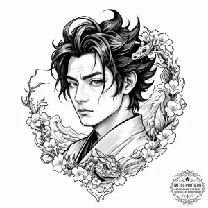 A neo-traditional portrait of edward scissorh... - эскиз тату (№1752724181_0, 17.07.2025 03:49) — tattoo-photo.ru