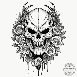 116. neo-traditional tattoo of the predator's... - эскиз тату (№1752724260_0, 17.07.2025 03:51) — tattoo-photo.ru