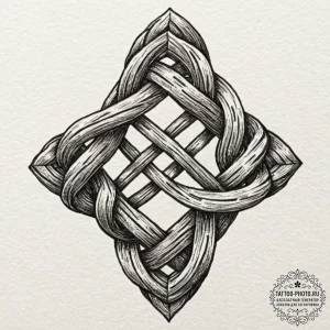 Tattoo sketch a mystic knot that begins on on... - эскиз тату (№1752725771_0, 17.07.2025 04:16) — tattoo-photo.ru