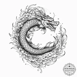 Tattoo design a floating feather with subtle... - эскиз тату (№1752725850_0, 17.07.2025 04:17) — tattoo-photo.ru