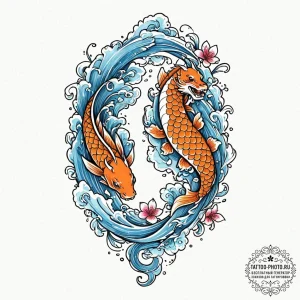 Tattoo design a pair of ballet shoes, one on... - эскиз тату (№1752727804_0, 17.07.2025 04:50) — tattoo-photo.ru
