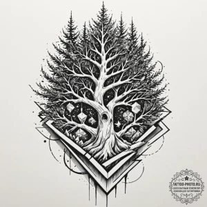 Tattoo design an abstract interpretation of "... - эскиз тату (№1752729563_0, 17.07.2025 05:19) — tattoo-photo.ru