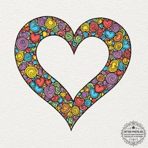 Tattoo sketch two halves of a candy heart wit... - эскиз тату (№1752732840_0, 17.07.2025 06:14) — tattoo-photo.ru