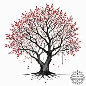 Tattoo sketch a "family tree" where names are... - эскиз тату (№1752733720_0, 17.07.2025 06:28) — tattoo-photo.ru