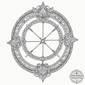 Tattoo sketch a sagittarius archer's arrow tu... - эскиз тату (№1752735121_0, 17.07.2025 06:52) — tattoo-photo.ru