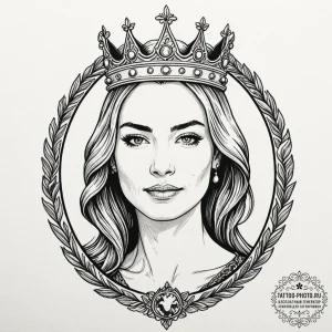 A neo-traditional tattoo of cersei lannister,... - эскиз тату (№1752735821_0, 17.07.2025 07:03) — tattoo-photo.ru