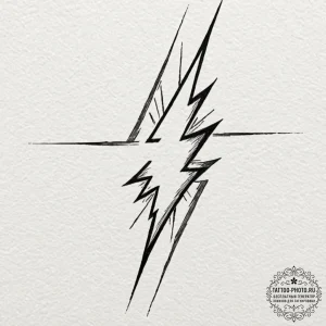 A minimalist tattoo of harry's lightning bolt... - эскиз тату (№1752736592_0, 17.07.2025 07:16) — tattoo-photo.ru