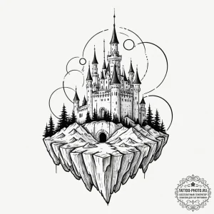 Tattoo sketch an abstract representation of a... - эскиз тату (№1752737605_0, 17.07.2025 07:33) — tattoo-photo.ru