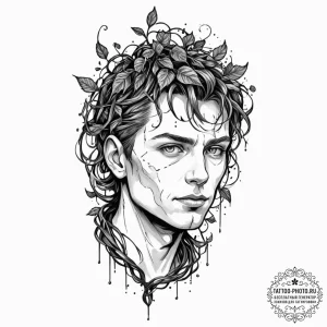 A trash polka portrait of vecna, with his gro... - эскиз тату (№1752738542_0, 17.07.2025 07:49) — tattoo-photo.ru