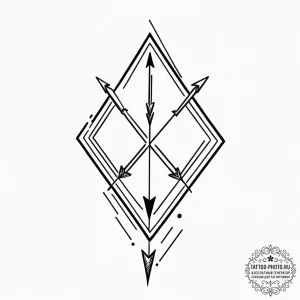 Tattoo design a simple 'level up' arrow linew... - эскиз тату (№1752739555_0, 17.07.2025 08:05) — tattoo-photo.ru