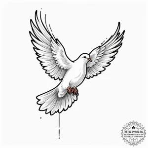 Dove, tattoo sketch design, sketch tattoo sty... - эскиз тату (№1752740511_0, 17.07.2025 08:21) — tattoo-photo.ru