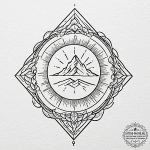Elements (symbols), ink illustration for tatt... - эскиз тату (№1752740589_0, 17.07.2025 08:23) — tattoo-photo.ru