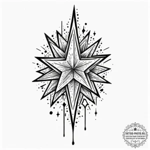 Five-pointed star, tattoo flash sheet design,... - эскиз тату (№1752741502_0, 17.07.2025 08:38) — tattoo-photo.ru