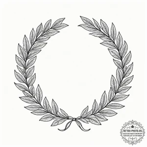 Tattoo design a laurel wreath, for triumph an... - эскиз тату (№1752745261_0, 17.07.2025 09:41) — tattoo-photo.ru