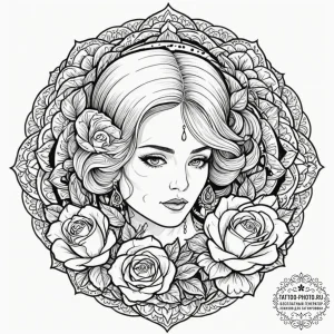 A dotwork mandala of the bene gesserit "fear... - эскиз тату (№1752747444_0, 17.07.2025 10:17) — tattoo-photo.ru
