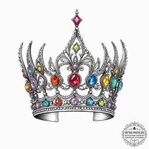 Tattoo sketch a small, delicate crown or tiar... - эскиз тату (№1752747911_0, 17.07.2025 10:25) — tattoo-photo.ru