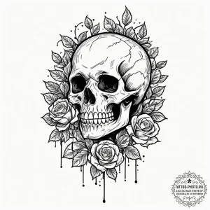 A trash polka design of the "would you like t... - эскиз тату (№1752747988_0, 17.07.2025 10:26) — tattoo-photo.ru