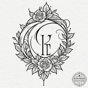 Tattoo design virgo's glyph subtly incorporat... - эскиз тату (№1752748610_0, 17.07.2025 10:36) — tattoo-photo.ru