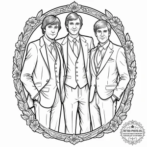 A sketch of the main characters from dumb and... - эскиз тату (№1752748766_0, 17.07.2025 10:39) — tattoo-photo.ru